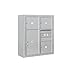 Salsbury Industries 3809D-03AFP 4C Surface Mounted Horizontal Mailbox, Front Loading, Double Column, 3 Mb3 Doors, 1 Pl6, Private Access, Aluminum