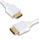 2m HDinterconnects Pro-Gold Designer White HDMI to HDMI cable. Apple, PS3, xbox 360, Blu-Ray, HDTV and more,