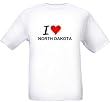 I LOVE NORTH DAKOTA - State-series - White T-shirt