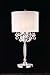Modern Contemporary Crystal Silver Table Lamp