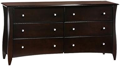 Night And Day Furniture Clove 6 Drawer Dresser In Chocolate Finish