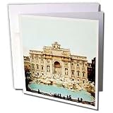 Vacation Spots - Trevi Fountain Italy - Greeting Cards-12 Greeting Cards with envelopes