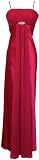 Satin & Chiffon Long Formal Bridesmaid Gown Prom Dress w/ Spaghetti Straps Deco Crystal Pin Junior Plus Size, 2X, Fuchsia 31syBsrVztL. SL160 Satin & Chiffon Long Formal Bridesmaid Gown Prom Dress w/ Spaghetti Straps Deco Crystal Pin Junior Plus Size, 2X, Fuchsia