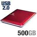 Iomega eGo  500 GB USB 2.0 Portable External Hard Drive 34619 (Ruby Red)