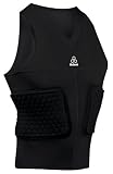 McDavid Womens V Hexpad Body Shirt, Black, Large