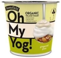 Stonyfield Oh My Yog Organic Gingered Pear Trilayer Yogurt, 6 Ounce -- 12 per case.