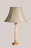 IMAGE OF Porter Table Lamp with Calais Shade in Satin Brass