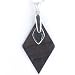 Original Sterling Silver 925 Grey Pearl Diamond Shaped Penda
