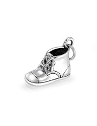 Bling Jewelry Baby Bootie Sterling Silver Baby Shoe Charm Pendant