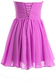 NOVIA Women's Sweetheart Beading Lace Up Short Chiffon Homecoming Party Dresses