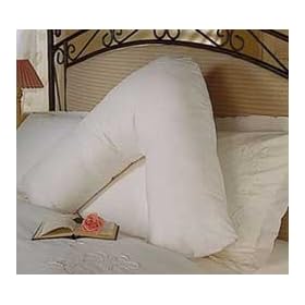 New Slumberdown V Shaped Luxury support pillow with *Cream pillow case Free*