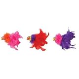 Image Bamboo Pet CAM650664 Fat Cat Showgulls Catnip Feather Toy, Pink and Blue
