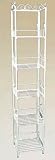 Tall Decorative Kitchen Living Room White Metal Bookcase Plant Shelf