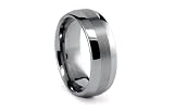 Tungsten Carbide Ring Satin/High Polish Dome 8mm