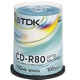 Review TDK Media  / TDK TDKCDR80/100 CD-R80 Recordable Discs (100 spindle pack)