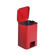 Moore Medical Rectangular Metal Waste Can 20 Quart Red - Model 35270 - Each