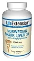 Life Extension Norwegian Shark Liver Oil 1000mg Softgels, 30-Count