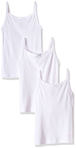 Calvin Klein Big Girls 3 Pack Camisoles, White, Small