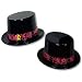 Black Plastic New Year Top Hat