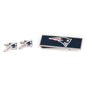 New England Patriots Cufflinks and Money Clip Gift Set [Jewelry]