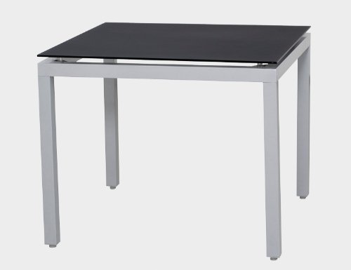 Siena Garden Sydney Tisch 90x90 Gestell: Alu silber/Glasplatte Preisvergleich
