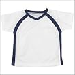 Boys Short Sleeve Poly Pique V-Neck Tee