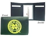 Notre Dame Fighting Irish NCAA Embroidered Leather Tri-Fold Wallet