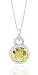 3.45 CT GENUINE LEMON QUARTZ & DIAMOND 14K GOLD PENDANT
