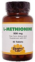 L-Methionine 500mg With B6 Gluten-Free - 60 - Tablet