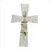 ROSE ON STONE CROSS HANGING DOOR WALL PLAQUE CRUCIFIX