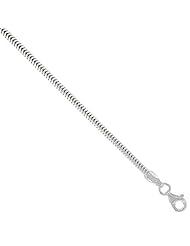 Sterling Silver 2.4mm Italian Snake Chain Necklace Vintage Style Nickel Free, sizes 7 - 30 inch