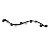 Spectrum 65010 Sweep 5-Hook Single Rack, Black
