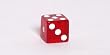 16mm d6 Red Translucent Square Edge Dice with Pips