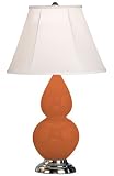 Double Gourd Accent Lamp Pmpkn Silver Base with Str. Shade by Robert Abbey 1695