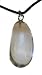 TF Premium Tumbled Stone: Cristal de roche à long avec oeillet - en argent sterling 925