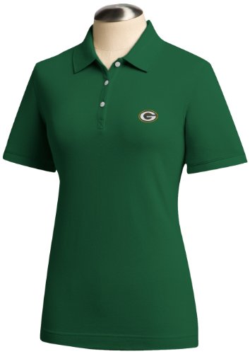 NFL Green Bay Packers Women's Ace Polo, Hunter, Large
