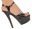 Sexy Black 6" High Heel Costume Shoes (Size: 8)