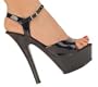 Sexy Black 6" High Heel Costume Shoes (Size: 7)