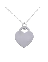Sterling Silver Heart Pendant Necklace, 18"
