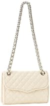 Hot Sale Rebecca Minkoff Mini Affair-Diamond Quilt H324E001 Shoulder Bag,Cream,One Size