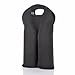 LAGUTE Neoprene Wine Tote Bag, Storage 750ml to 1L, Hot/Cold Insulated for 4 Hours (Black, 2-Bottle)