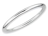 Stackable Expressions Sterling Silver Rhodium Polished Stackable Ring