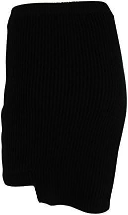 Opening Ceremony Womens Black Ribbed Wool Diagonal Zip Skirt XS