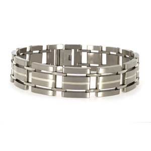 Aircraft Titanium Bracelet with Silver Lining (8 3/4″)
