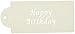 Designer Stencils C213 Happy Birthday Business Card Cookie Stencil, Beige/semi-transparent