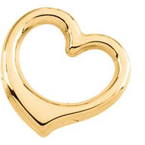 14K Yellow Gold Heart Chain Slide Pendant 14K Yellow Gold Heart Chain Slide Pendant