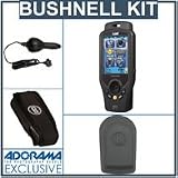 Bushnell Onix 400 Waterproof Hand Held Weathertracker GPS - 35 Color LCD - XM Services 364000 - Bundle with Bushnell 12 Volt Power Adaptor - Bushnell Hypalon Carry Case Spare Bushnell Large Battery Cell