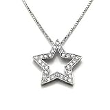 Sterling Silver Cubic Zirconia CZ Star Pendant