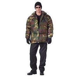 Camo Nylon Down Jacket by Out In Style, Inc.