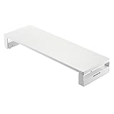 サンワダイレクト 液晶モニター台 机上台 USBポート&amp;電源タップ付き ホワイト 100-MR039W